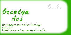 orsolya acs business card